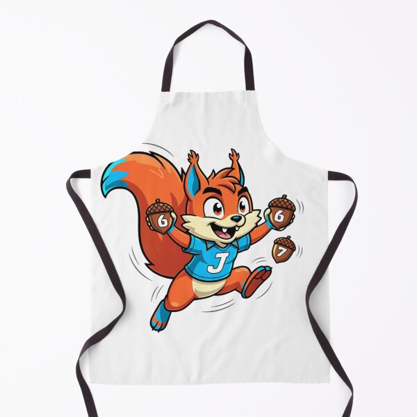 Item preview, Cute Squirrel Mascot Juggling Acorns – Lucky 67 Jersey designed and sold by w66aboo.