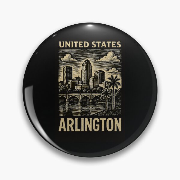 Item preview, Arlington USA Linocut Style  designed and sold by Thistle-TShop.