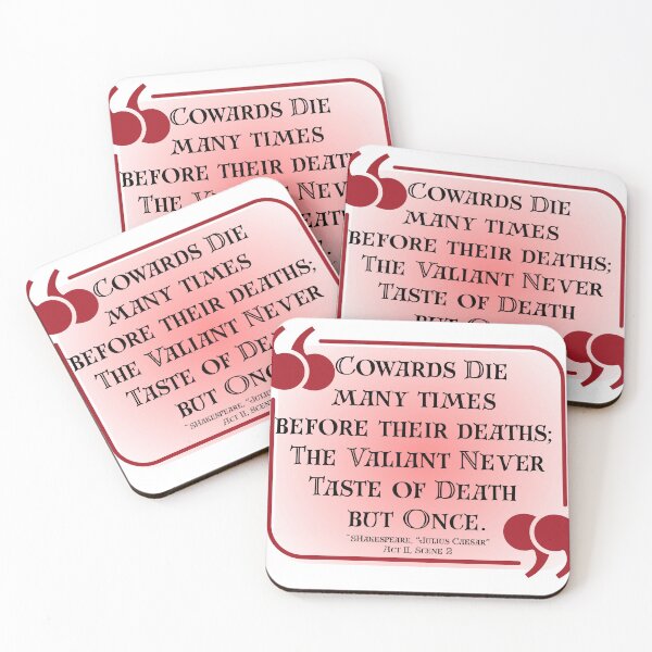 Item preview, Cowards Die Once - Shakespeare Quote designed and sold by stella literarium.