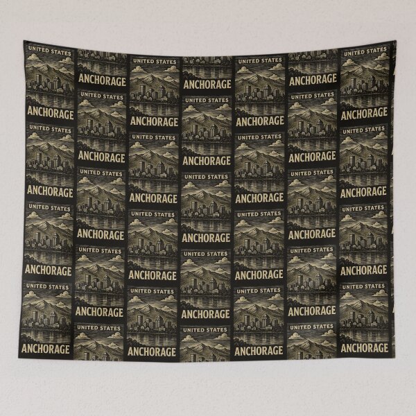 Item preview, Anchorage USA Linocut Style  designed and sold by Thistle-TShop.
