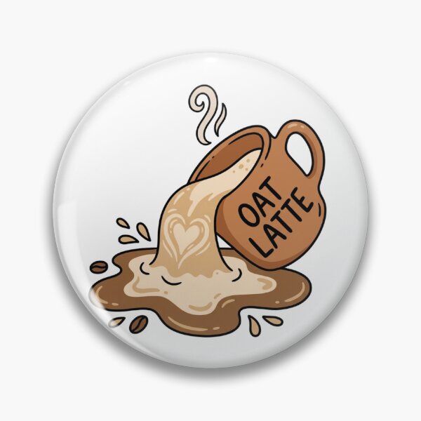 Item preview, Oat Latte Spilled Coffee Heart Cute Vector Illustration designed and sold by chattsuede.