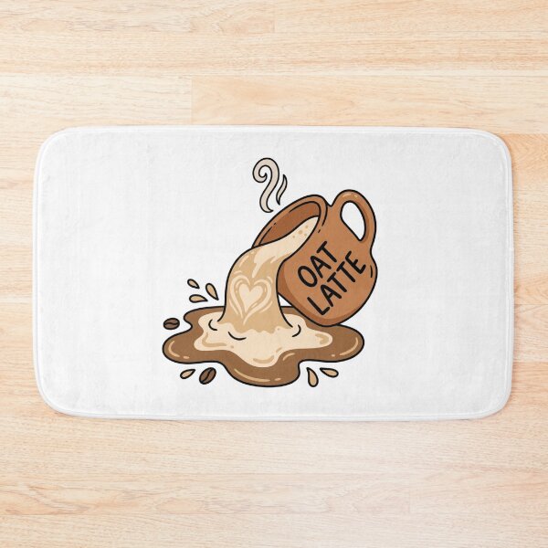 Item preview, Oat Latte Spilled Coffee Heart Cute Vector Illustration designed and sold by chattsuede.