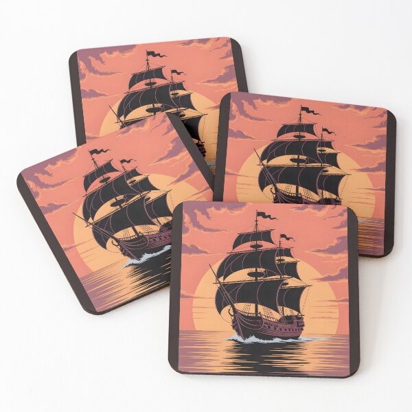 Item preview, Silent Horizon -old Sailing Ship at Sunset designed and sold by Viktorio Art Shop.