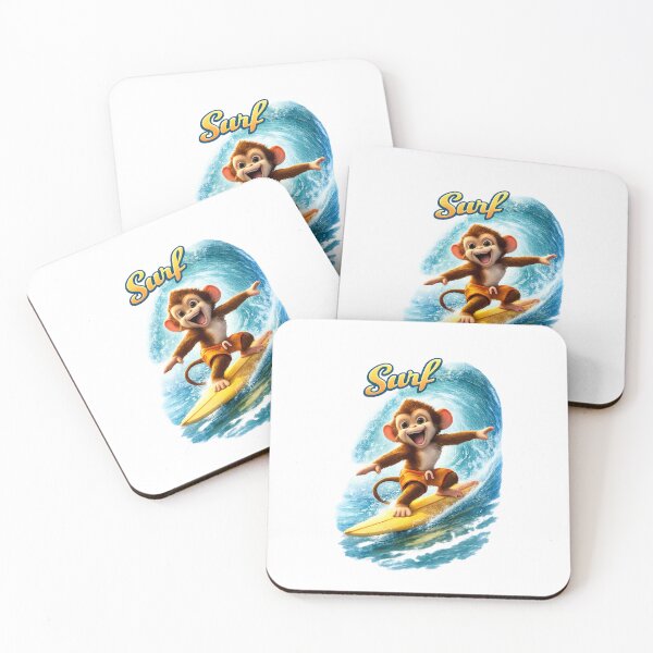 Item preview, swimming monkey on the wave designed and sold by Taoufik79-shop.