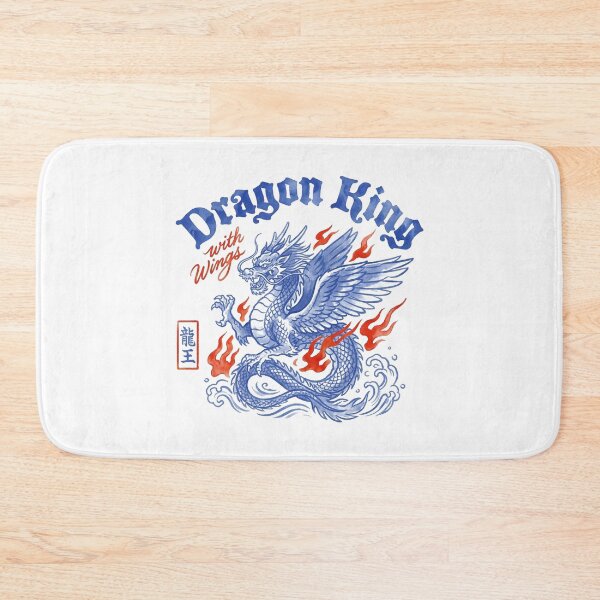 Item preview, Winged Dragon King Blue Porcelain Tattoo Style Art designed and sold by zzz888.