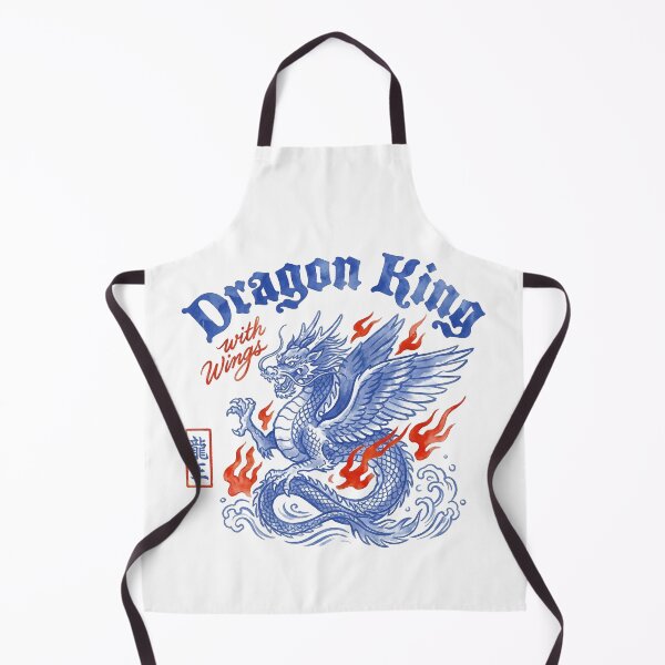 Item preview, Winged Dragon King Blue Porcelain Tattoo Style Art designed and sold by zzz888.