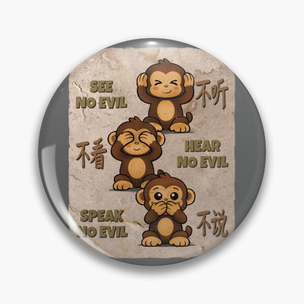 Item preview, THREE WISE MONKEYS  -  SEE, HEAR, SPEAK NO EVIL designed and sold by RonnyMilleo.
