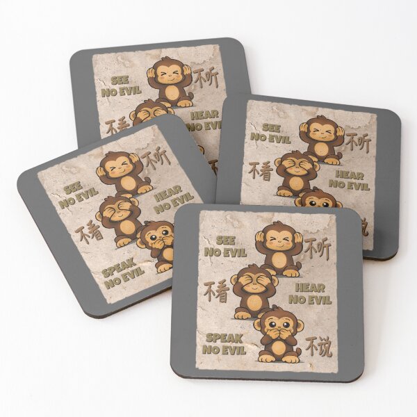 Item preview, THREE WISE MONKEYS  -  SEE, HEAR, SPEAK NO EVIL designed and sold by RonnyMilleo.