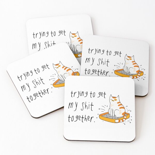 Item preview, Trying to Get My Shit Together – Cat Doodle designed and sold by CreareAT.