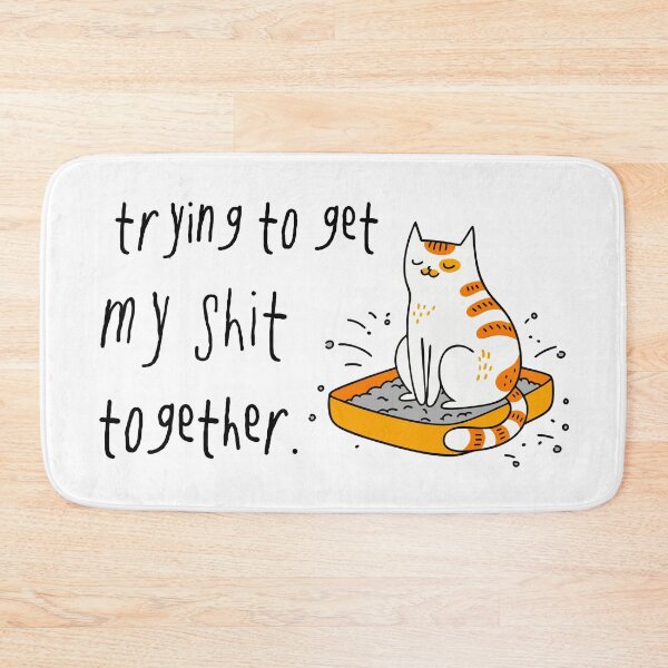 Item preview, Trying to Get My Shit Together – Cat Doodle designed and sold by CreareAT.