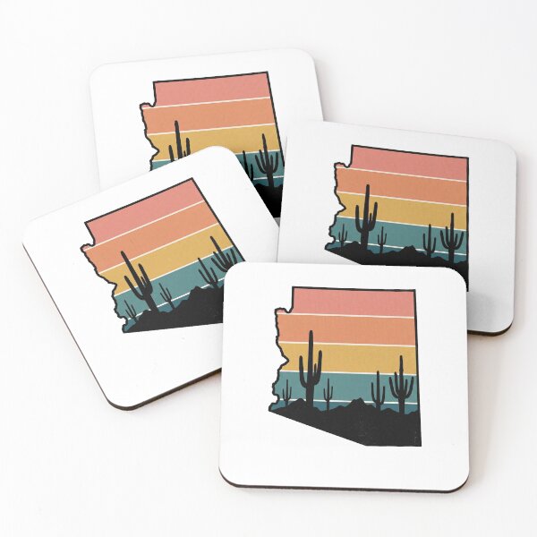 Item preview, Retro Arizona State Vintage Sunset Stripes Saguaro Cactus Desert Southwest designed and sold by Maxbevier.