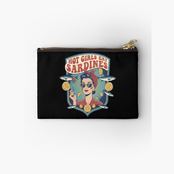 Item preview, Hot Girls Eat Sardines Retro Tinned Fish Foodie Aesthetic designed and sold by ZuToMi.