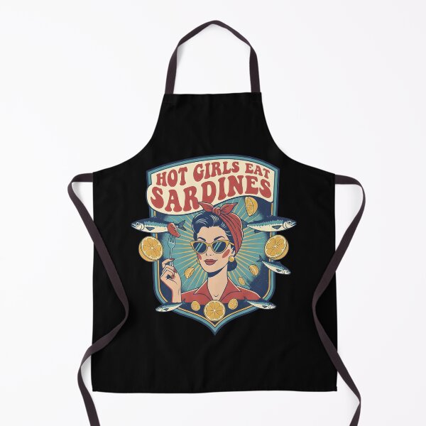 Item preview, Hot Girls Eat Sardines Retro Tinned Fish Foodie Aesthetic designed and sold by ZuToMi.