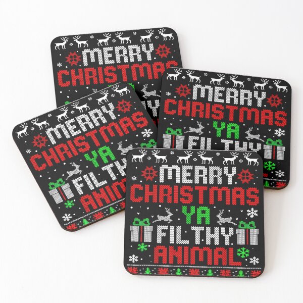 Item preview, Merry Christmas Ya Filthy Animal – Funny Christmas Quote Ugly Sweater Style Design designed and sold by Dream'Ink.