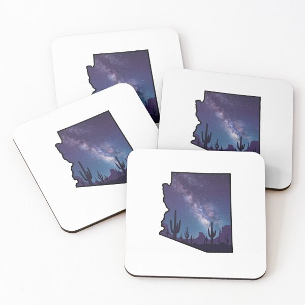 Item preview, Arizona State Night Sky Milky Way Saguaro Cactus Stars Desert Astronomy designed and sold by Maxbevier.