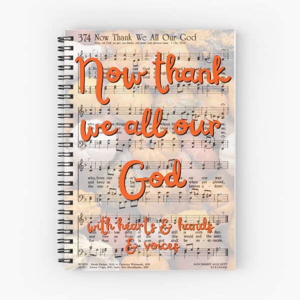 Item preview, Now Thank We All our God Thanksgiving hymn prayer designed and sold by stella literarium.