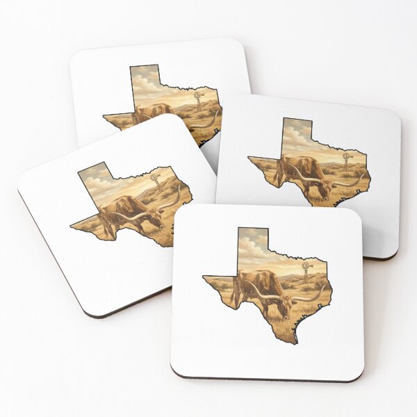 Item preview, Texas State Longhorn Cattle Ranch Windmill Pasture Western Heritage Cowboy designed and sold by Maxbevier.