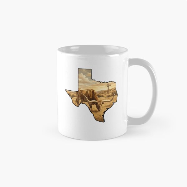 Item preview, Texas State Longhorn Cattle Ranch Windmill Pasture Western Heritage Cowboy designed and sold by Maxbevier.