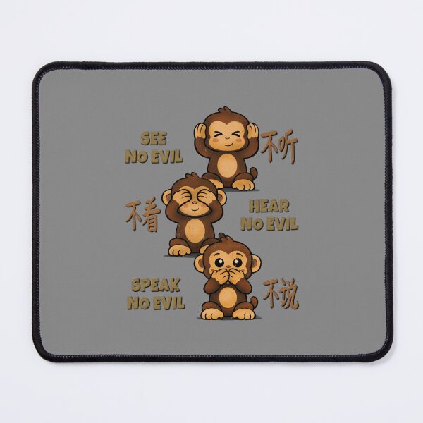Item preview, THREE WISE MONKEYS - SEE, HEAR, SPEAK NO EVIL designed and sold by RonnyMilleo.