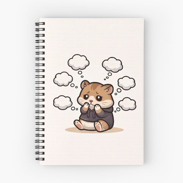 Item preview, Overthinking Hamster – Cute Anxiety Mascot designed and sold by PawsGiggles.