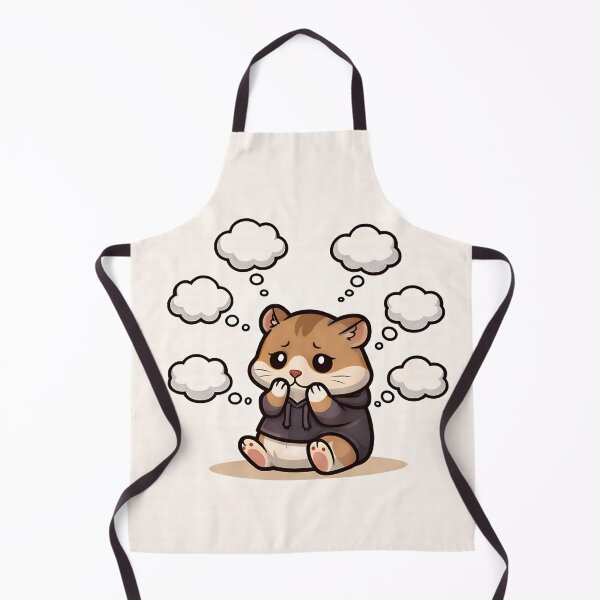 Item preview, Overthinking Hamster – Cute Anxiety Mascot designed and sold by PawsGiggles.