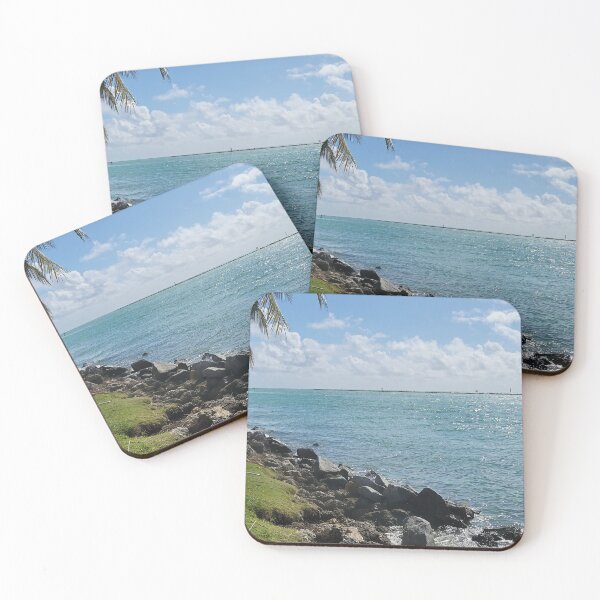 Item preview, Blue Sky and Sea with Rocky Coast designed and sold by CoastalCalmCo.
