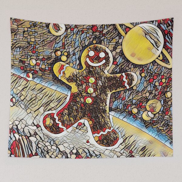 Item preview, Glass Stain Space Gingerbread Man designed and sold by shaang.