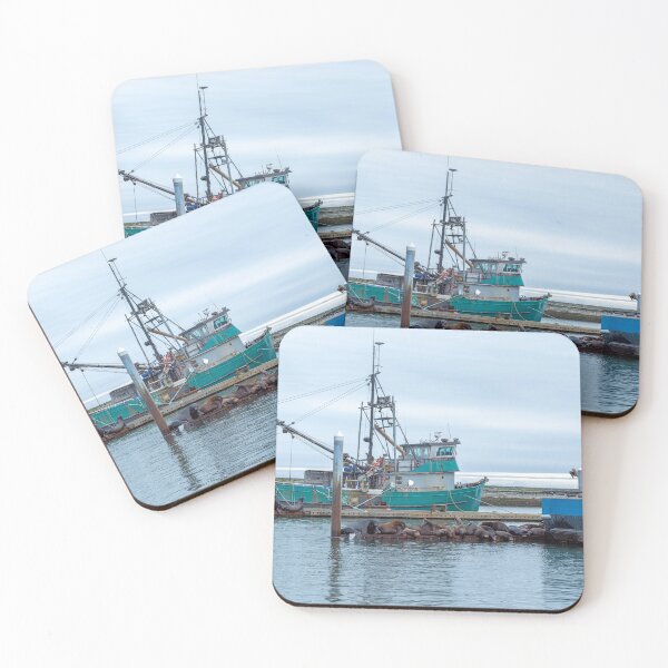 Item preview, Fishing boat and sea lions designed and sold by lisavonbiela.