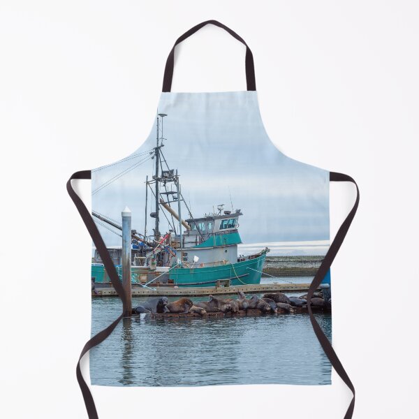 Item preview, Fishing boat and sea lions designed and sold by lisavonbiela.