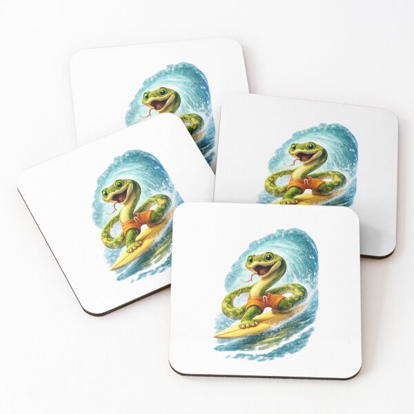 Item preview, Surfing snake on the board designed and sold by Taoufik79-shop.