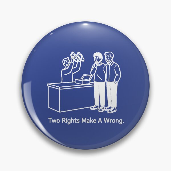 Item preview, Two Rights Make A Wrong – LGBTQ+ Couple Shoe Store Comedy (Bold Ink Design) designed and sold by Elando1212.
