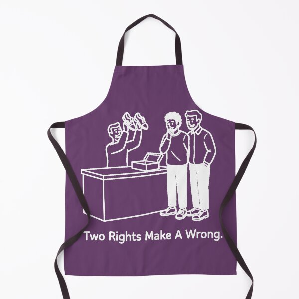 Item preview, Two Rights Make A Wrong – LGBTQ+ Couple Shoe Store Comedy (Bold Ink Design) designed and sold by Elando1212.