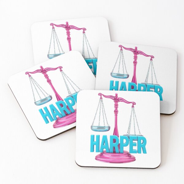 Item preview, Harper Libra – Zodiac Balance Name Art designed and sold by AlexLineArt.
