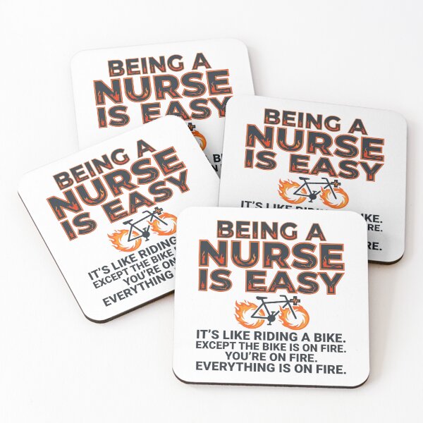 Item preview, Being A Nurse Is Easy Bike On Fire designed and sold by chattsuede.