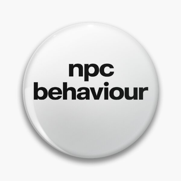 Artikelvorschau, NPC-Verhalten – minimalistischer Gaming-Meme-Text entworfen und verkauft von AFKstudio.