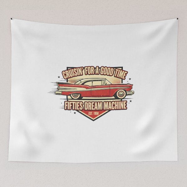 Item preview, Cruisin' For A Good Time: Vintage 1950s Dream Machine Car Art designed and sold by DailyVibesMerch.