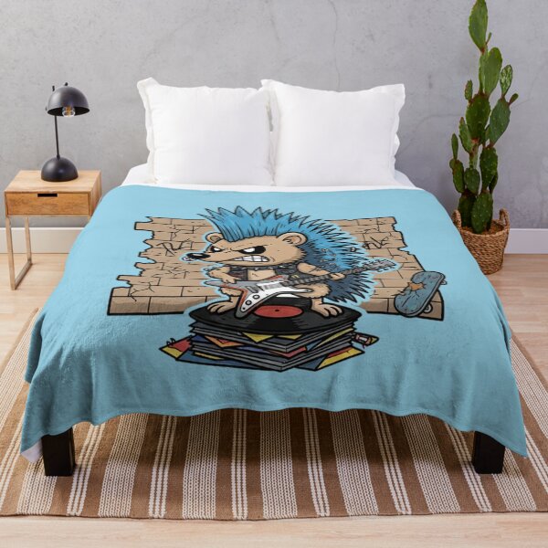 Item preview, Punk Rock Hedgehog Playing Guitar Fantasy Animal Art designed and sold by RebellDancer.