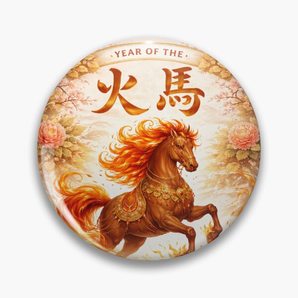 Item preview, Year of the Fire Horse 2026 – Lunar New Year Art designed and sold by PunchDrop.