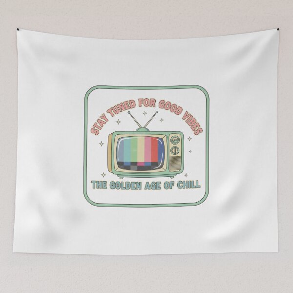Item preview, Stay Tuned For Good Vibes: Vintage Retro TV Chill Aesthetic Art designed and sold by DailyVibesMerch.
