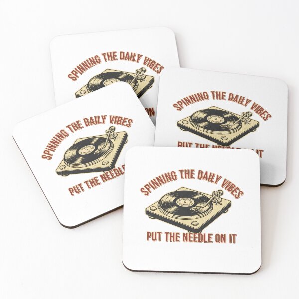 Item preview, Spinning The Daily Vibes: Vintage Record Player Vinyl Collector Art designed and sold by DailyVibesMerch.