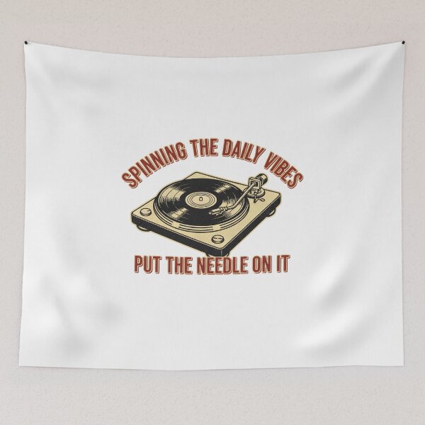 Item preview, Spinning The Daily Vibes: Vintage Record Player Vinyl Collector Art designed and sold by DailyVibesMerch.