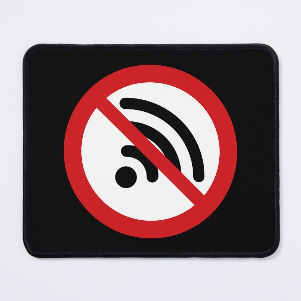 Item preview, Disconnect to Reconnect / No Internet / No WiFi / Offline Symbol (V1 on Black) designed and sold by STUDIO-72.