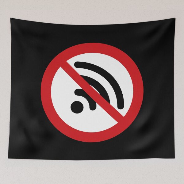 Item preview, Disconnect to Reconnect / No Internet / No WiFi / Offline Symbol (V1 on Black) designed and sold by STUDIO-72.
