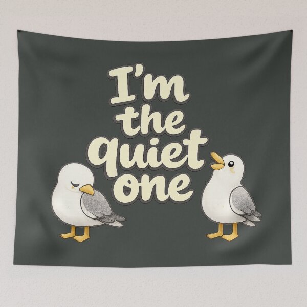 Item preview, I’m the Quiet One Seagull Illustration designed and sold by ChirpInc.