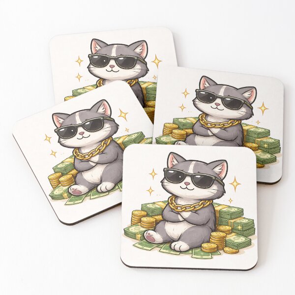 Item preview, Rich Cat – Living the Dream designed and sold by PawsGiggles.