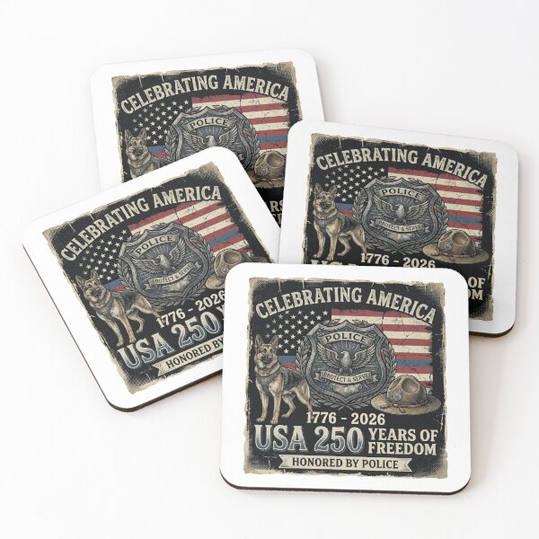 Item preview, Celebrating America 1776-2026 Police K9 Thin Blue Line Patriotic designed and sold by chattsuede.