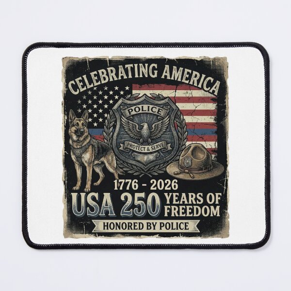 Item preview, Celebrating America 1776-2026 Police K9 Thin Blue Line Patriotic designed and sold by chattsuede.