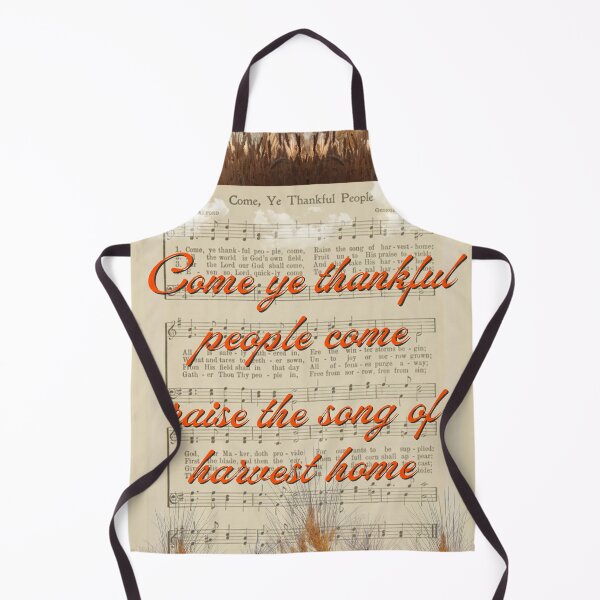Item preview, Come ye thankful people vintage hymn wheat designed and sold by stella literarium.