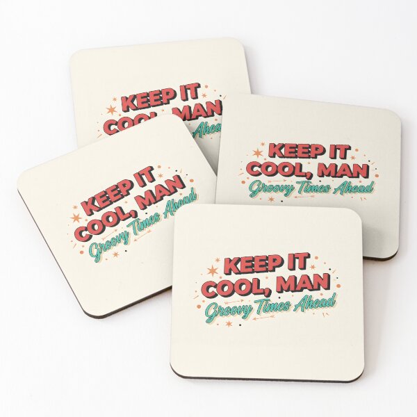 Item preview, Keep It Cool Man: Vintage Groovy Times Ahead Retro Typography designed and sold by DailyVibesMerch.