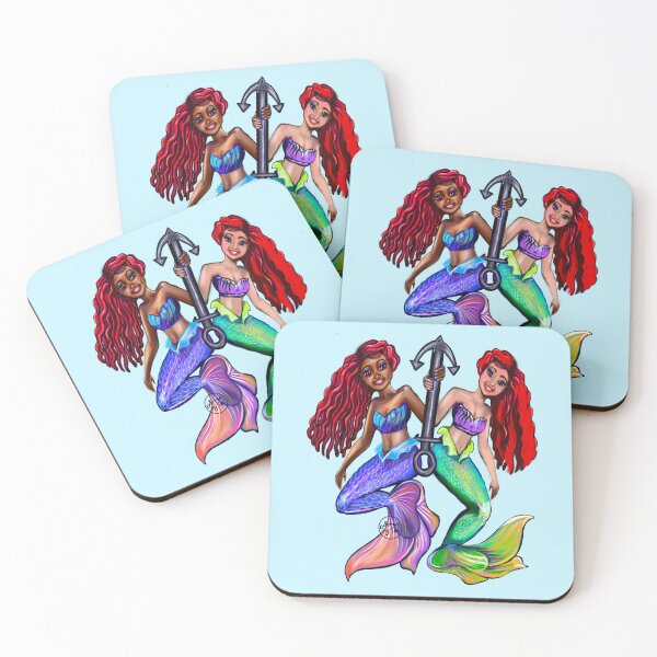 Item preview, mermaids with anchor. African American Mermaid  designed and sold by Artonmytee.